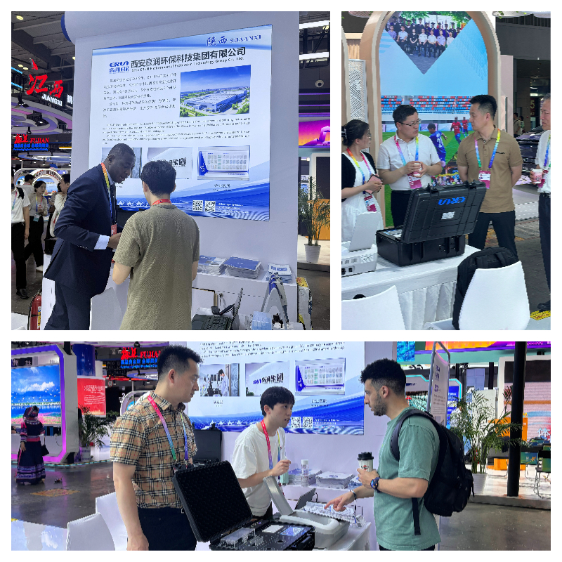 第四屆中國—非洲經(jīng)貿(mào)博覽會贏潤集團(tuán)工作人員與參與人員進(jìn)行交流