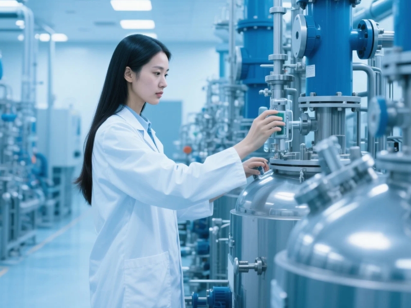 制藥企業(yè)反應(yīng)釜生產(chǎn)現(xiàn)場(chǎng)