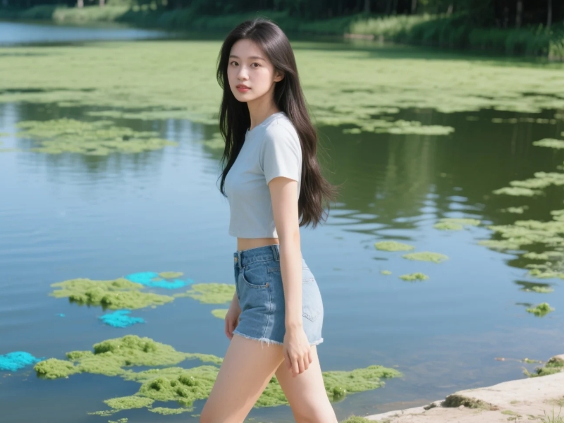 藍(lán)綠藻超標(biāo)導(dǎo)致水華現(xiàn)象現(xiàn)場圖